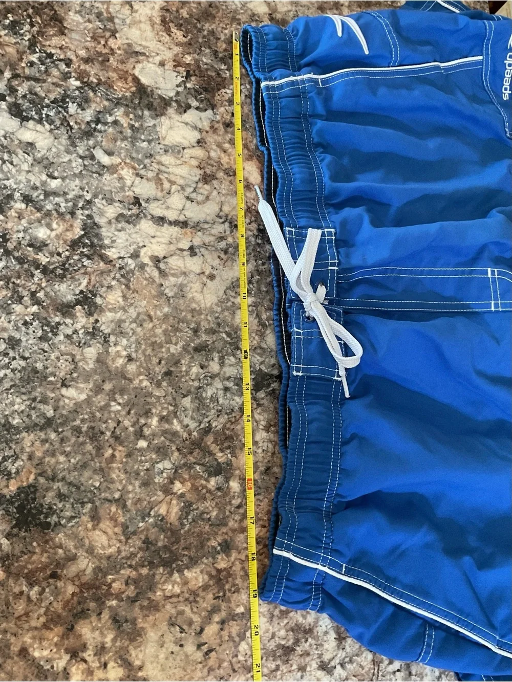 Speedo Blue Swim Trunks Board Shorts Men’s Mesh Lined Beach
